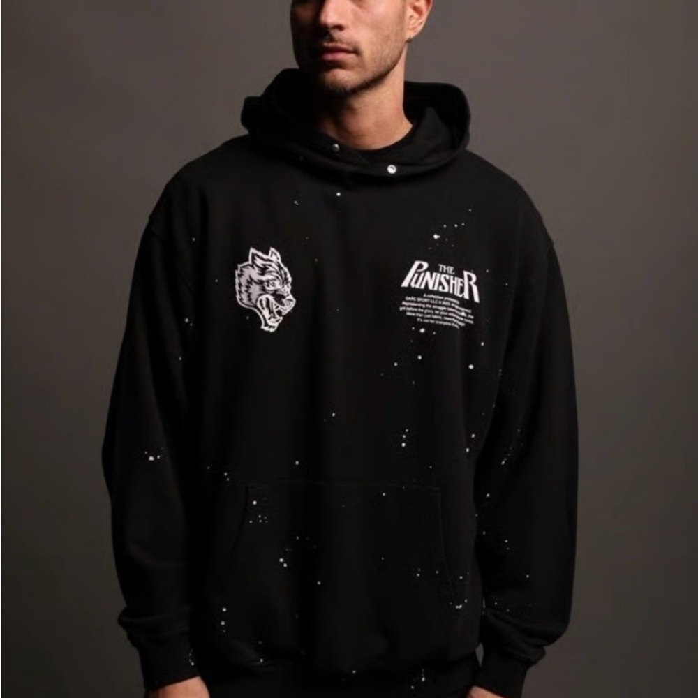 Black Graphic Hoodie